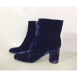 Marc Fisher Blue Velvet Ankle Boots Grunge Goth Womens 9